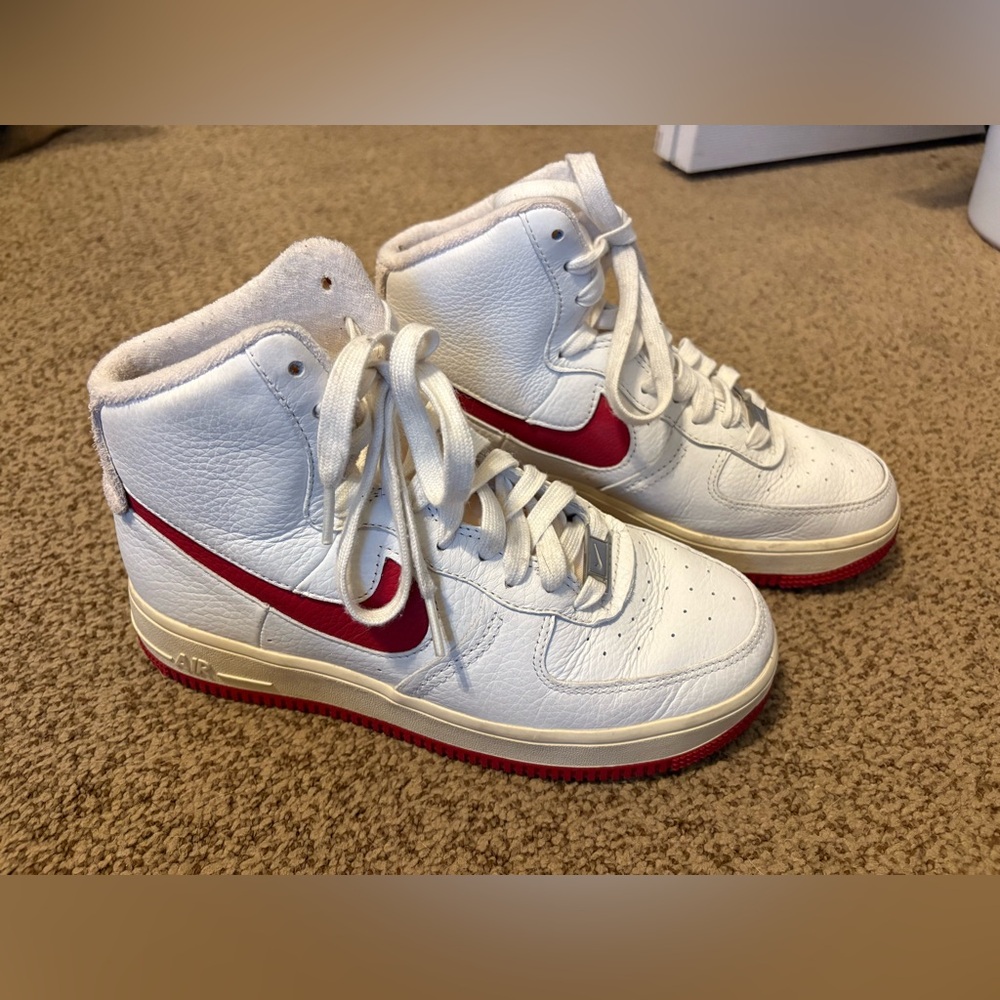 Nike Air Force 1 High Sculpt | Summit White/Gym Red